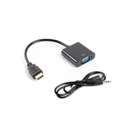Lanberg Adaptador HDMI Macho a VGA Hembra con Audio, Cable 20cm, Resolución hasta 1920x1200 Precio: 7.49999987. SKU: S5604065