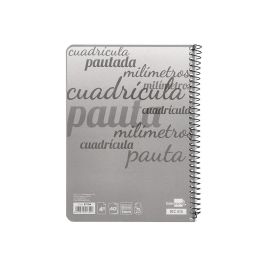 Cuaderno Espiral Liderpapel Cuarto Pautaguia Tapa Blanda 40H 75 gr Cuadro Pautado 3 mm Con Margen Colores Surtidos 10 unidades