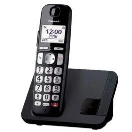 Panasonic Teléfono Inalámbrico KX-TGE250SPB DECT Negro con Bloqueo de Llamadas y Modo Eco para Personas Mayores Pantalla 1.8" Precio: 43.49999973. SKU: B1F7M3MKHW
