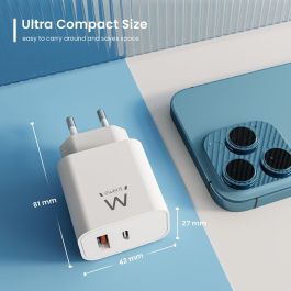 Cargador de Pared Ewent EW1318 Blanco 20 W