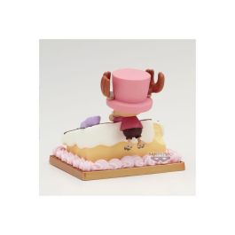 Banpresto Figura Banpresto One Piece Paldolce Collection - Tony Tony Chopper sentado sobre pastel con libro, 6 cm, PVC