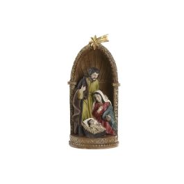 DKD Home Decor Nacimiento Navideño Tradicional Multicolor de Resina para Decoración del Hogar 10.5 x 22.5 x 11 cm