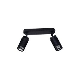 Cristalrecord Foco Sahara Arenado GU10 10W Negro Aluminio IP20 (Bombilla No Incluida) 30x6x21cm Precio: 34.95000058. SKU: B12AST28YZ