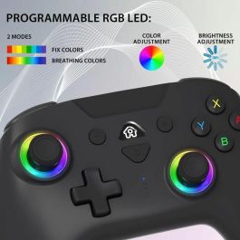 Subsonic SUB1709241283245 Mando inalámbrico para Nintendo Switch, LED programables, vibración, giroscopio, negro