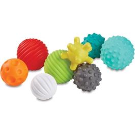 Infantino Senso Set de Juego Sensorial: 8 bolas blandas, 8 cubos de actividad y 4 rociadores de animales para bebés +6 meses