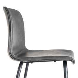 Taburete Negro Metal / Simil Piel 47 X 47 X 103 cm