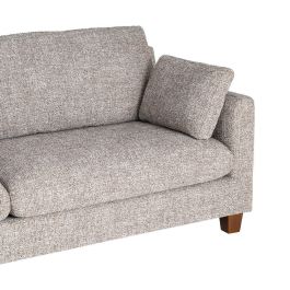 Sofá 3 Plazas Gris Oscuro Tejido-Madera 221 X 90 X 87 cm