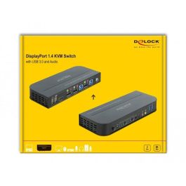 DeLOCK DisplayPort 1.4 KVM Switch 8K 30Hz con USB 3.0 y Audio