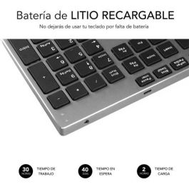 Teclado Inalámbrico Subblim SUB-KB-3ADE301 Bluetooth 3.0 Gris