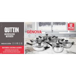 Batería de Cocina 12 Piezas Acero Inducción Genova - Quttin (2 Unidades) Batería de Cocina 12 Piezas Acero Inducción Genova - Quttin (2 Unidades)