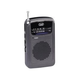 Trevi RA 710 Radio Portátil Analógica AM/FM Gris con Altavoces y Salida Auriculares, Alimentación AC/Batería