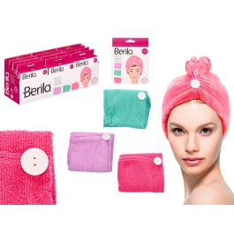 Berilo Toalla Turbante de Microfibra, 51x22x1.5 cm, Surtido de Colores (Azul, Morado, Rosa), Poliéster (24 Unidades) Precio: 31.50000018. SKU: B1DNABTSAL
