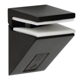 Italiana Ferramenta Soporte Estante Mini Kalabrone Regulable para Estantes de Madera o Cristal 5-10mm de Grosor, Carga 6kg, Negro