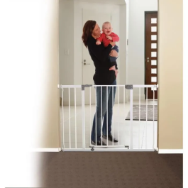 Dreambaby Barrera de seguridad Extra grande LIBERTY - Por presión - L 99/105.5 x H 75 cm - Blanco