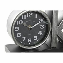Reloj Sobremesa Loft DKD Home Decor Negro Plateado 8 x 15 x 23 cm (2 Unidades) Reloj Sobremesa Loft DKD Home Decor Negro Plateado 8 x 15 x 23 cm (2 Unidades)
