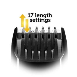 Remington MB5000 Recortadora de barba Style Series - Cuchillas de titanio autoafilables, 17 longitudes (0,4-18mm), inalámbrica 60 min, lavable