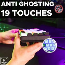 THE G-LAB KEYZ HYDROGEN Teclado Semimecánico 60% Retroiluminado Multicolor para Juegos - KEYZ-HYDROGEN/SP