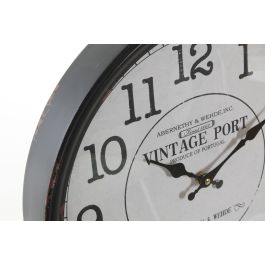 Reloj Pared Vintage DKD Home Decor Negro Blanco 6 x 50 x 60 cm (2 Unidades)