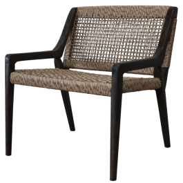 DKD Home Decor Silla de Salón Boho Color Negro, Fabricada con Estructura de Madera de Teca y Asiento de Fibras Naturales 62x72x65 cm Precio: 218.88999946. SKU: B1JJ4N8XK9