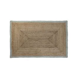 DKD Home Decor Alfombra Scandi Grein Natural de Yute y Algodón Marrón Claro Verde Jade 180x120 cm (Pack 2 Unidades) Precio: 119.59000031. SKU: S3045017