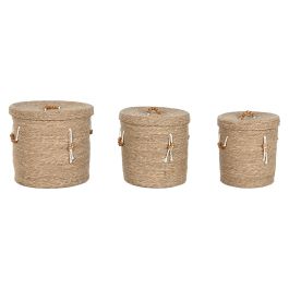 DKD Home Decor Cesta de Fibra Natural 41x41x38 cm Set de 3 Cestas Básicas para Hogar Precio: 112.98999965. SKU: B1G2TNJECK