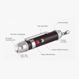 True Laserlite TU211K Linterna LED Potente con Láser Rojo Homologado 2 Funciones 8 Lúmenes