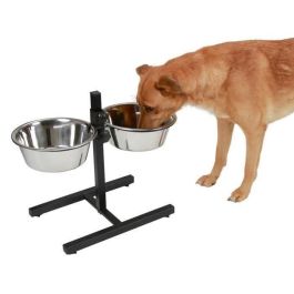 Kerbl Barra de comida elevada para perros, con 2 tazones de acero inoxidable extraíbles de 1800ml c/u, base de PVC, 43cm de altura total Precio: 39.69000013. SKU: B12CTB2KVH