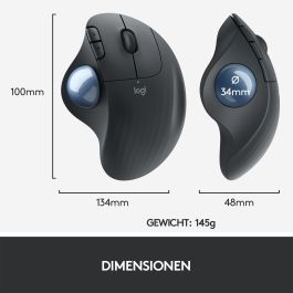 Logitech M575 ERGO Wireless Trackball - Ratón Ergonómico Inalámbrico Graphite