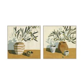 DKD Home Decor Cuadro Mediterraneo Olivo 25 Beige Verde 4 x 100 x 100 cm (2 Unidades) Precio: 166.5323. SKU: B1H6JWT8KK