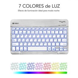 Teclado Bluetooth Subblim SUB-KBT-SMBL30 Multicolor Plateado Qwerty Español QWERTY