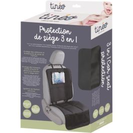 Tineo Protección de Asiento de Coche 3 en 1 Evolutivo: Organizador, Protector Delantero y Trasero para Niños