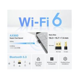 TP-Link Archer TX10UB Nano Adaptador WiFi USB Bluetooth 5.3 Doble Banda 600 Mbit/s Negro