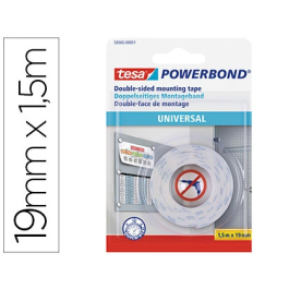 Tesa Cinta Adhesiva Doble Cara Powerbond Universal Uso Interior 1,5 m x 19 mm Precio: 4.88999962. SKU: B1GDNECGBZ