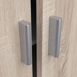 Dmora Zapatero moderno roble cepillado/blanco perla, 2 puertas, 6 estantes, 21 pares de zapatos - L 54,6 x P 35,3 x H 108,4 cm