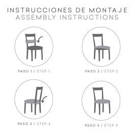 Funda para Silla Eysa TROYA Gris 50 x 5 x 50 cm 2 Unidades Funda para Silla Eysa TROYA Gris 50 x 5 x 50 cm 2 Unidades
