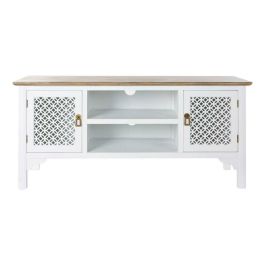 Mueble de TV DKD Home Decor 8424001812066 Blanco Multicolor Marrón claro Abeto 120 x 45 x 58 cm