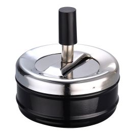 Champ Cenicero con tapa giratoria, acero inoxidable, Ø 9,5 x 9,5 cm