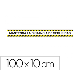 Apli Cinta de Señalización Adhesiva Mantenga la Distancia 100 x 10 cm Precio: 4.79000038. SKU: B1CYX7LYTS
