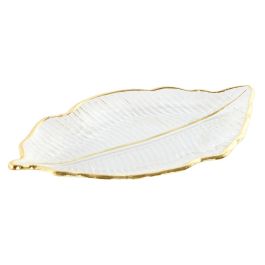 Centro Mesa Tropical DKD Home Decor Transparente Dorado 15 x 2 x 27 cm Precio: 7.79000057. SKU: B13N8MSRXX