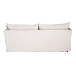 Sofá 3 Plazas Crema Tejido 221 X 103 X 72 cm