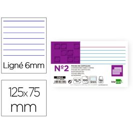 Ficha Liderpapel Rayada Nº2 75x125 mm 180 gr-M2 Paquete De 100 Unidades Precio: 1.68999974. SKU: B1CVAPVCMW