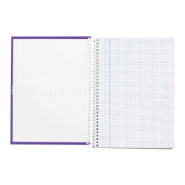 Liderpapel Cuaderno Espiral A4 Micro Crafty Tapa Forrada 120 Hojas 90gr Cuadro 5mm Violeta