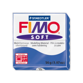 Staedtler Pasta de modelar Fimo Soft 57 gr Azul Brillante Blanda y Suave