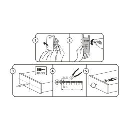 Blister con 4 pomos redondos para mueble fabricado en porcelana acabado ilustrado mod. e815 ø40mm rei