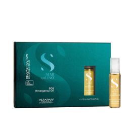 Alfaparf Semi di Lino Reconstruction Aceite SOS Emergencia Tratamiento Reparador Intensivo Cabello Dañado 6 x 13 ml