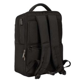 Safta Business Mochila para portátil de 15,6" con USB y 2 bolsillos, Negra, 31x44x13cm