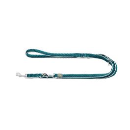 Hunter Correa Ajustable Hilo para Perro Entrenamiento 200cm x 2cm Turquesa con Mosquetón, Malla 3D y Nylon Resistente