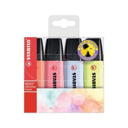 Stabilo Marcador Fluorescente Boss Original Nuevos Colores Pastel Blíster 4 Ud