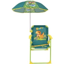 FUN HOUSE JURASSIC WORLD Silla plegable de camping dinosaurio - H.38.5 x W.38.5 x D.37.5 cm - Con parasol ø 65 cm - Para niños Precio: 36.68999994. SKU: B15TYZYEE6