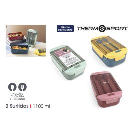 Thermosport Fiambrera Porta Alimentos Rectangular 1100 ml - 21.5x12.5x8 cm (12 Unidades) Precio: 42.89999945. SKU: B1DKHPLQF2